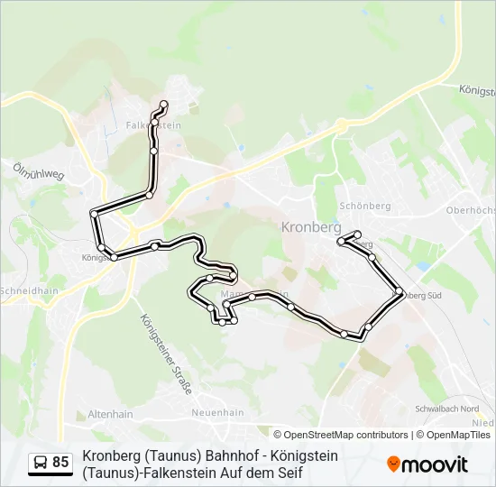 85 Bus Line Map