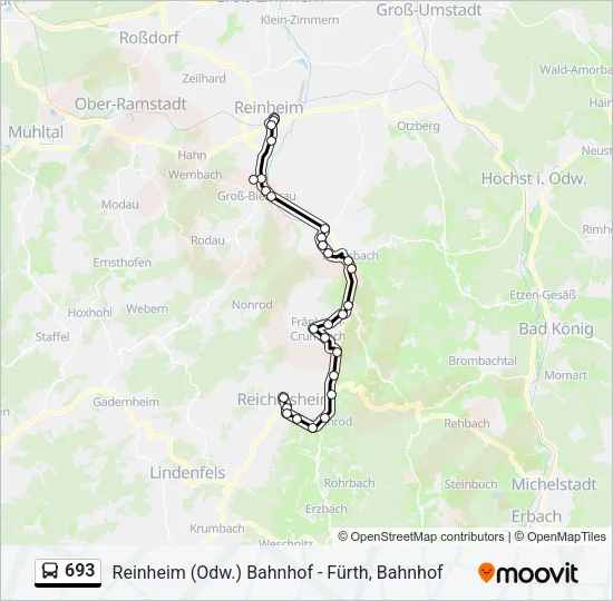 693 Bus Line Map