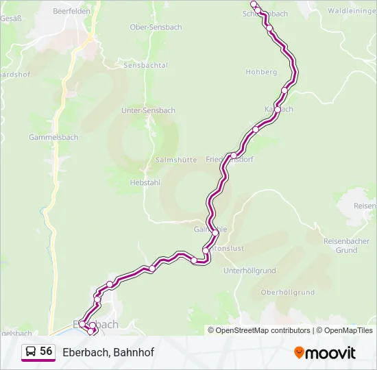 56 Bus Line Map