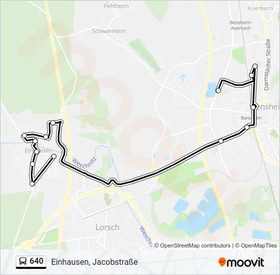 640 Bus Line Map