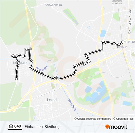 640 Bus Line Map