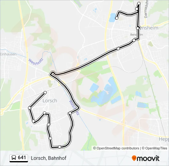 641 Bus Line Map