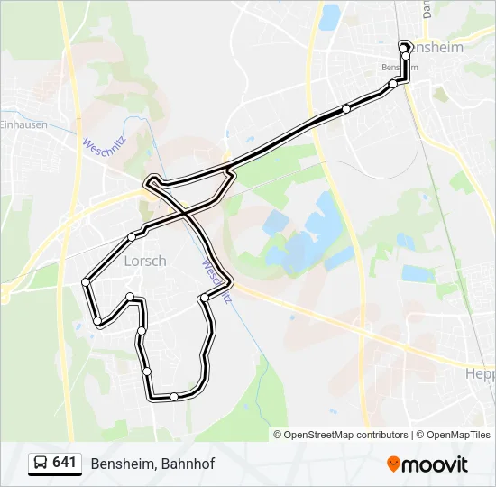641 Bus Line Map
