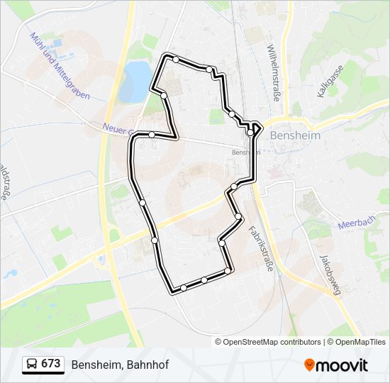 673 Bus Line Map