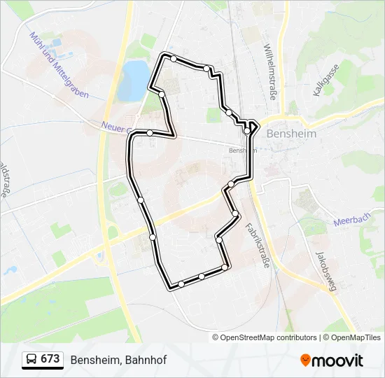 673 Bus Line Map