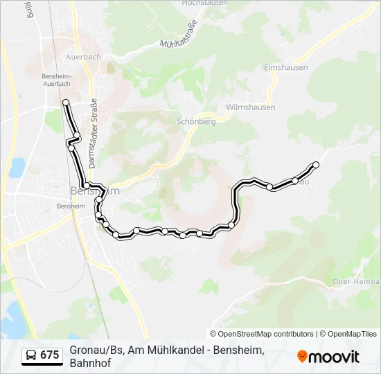 675 Bus Line Map