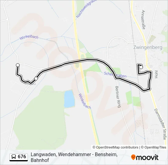 676 Bus Line Map