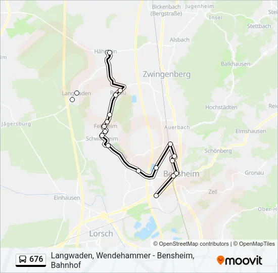 676 Bus Line Map