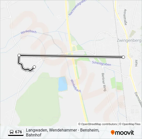 676 Bus Line Map