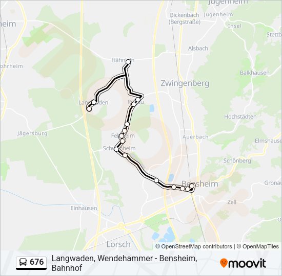 676 Bus Line Map