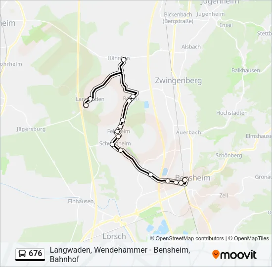 676 Bus Line Map
