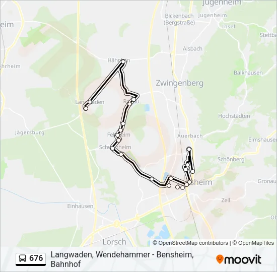 676 Bus Line Map
