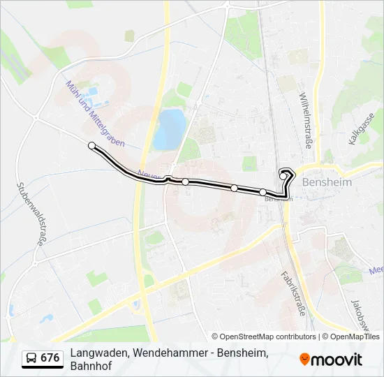 676 Bus Line Map