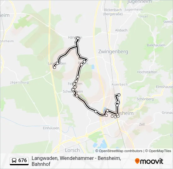 676 Bus Line Map