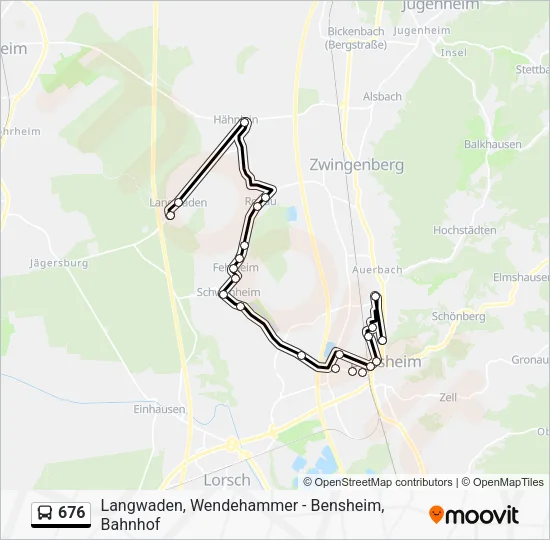 676 Bus Line Map