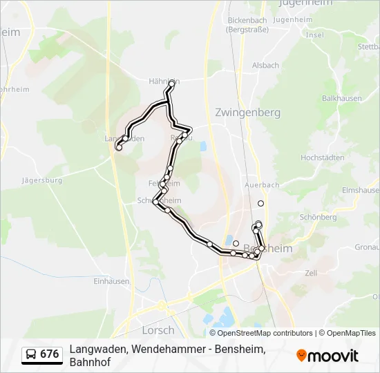 676 Bus Line Map