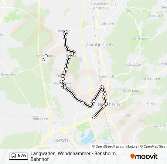 676 Bus Line Map