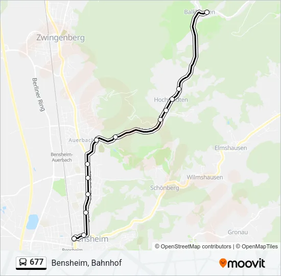 677 Bus Line Map