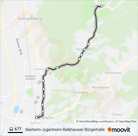 677 Route: Fahrpläne, Haltestellen & Karten - Seeheim-jugenheim 