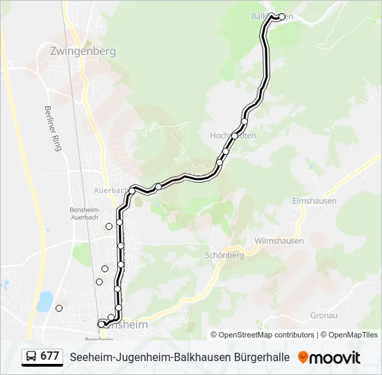 677 Bus Line Map