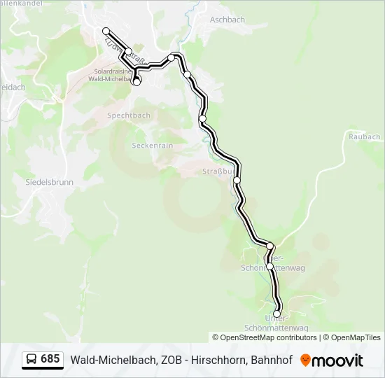 685 Bus Line Map