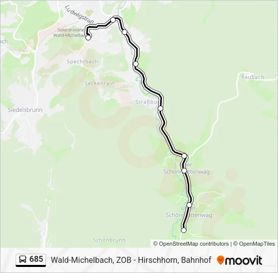 685 Bus Line Map