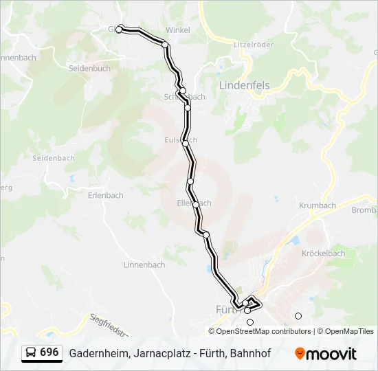 696 Bus Line Map