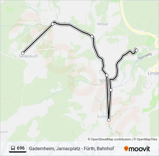 696 Bus Line Map