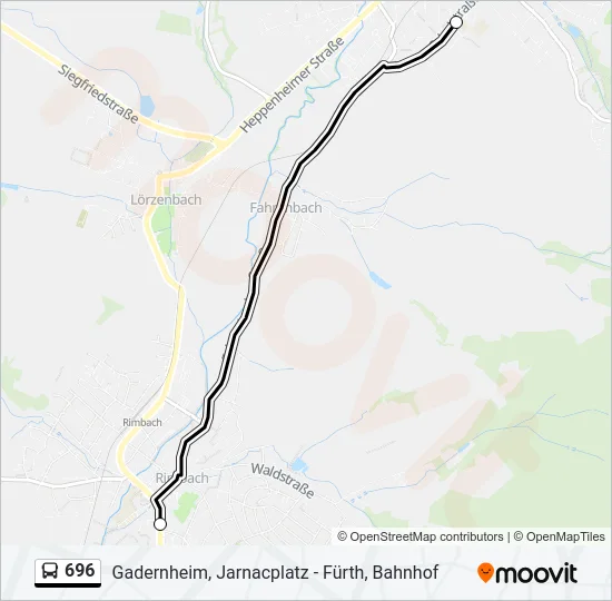 696 Bus Line Map