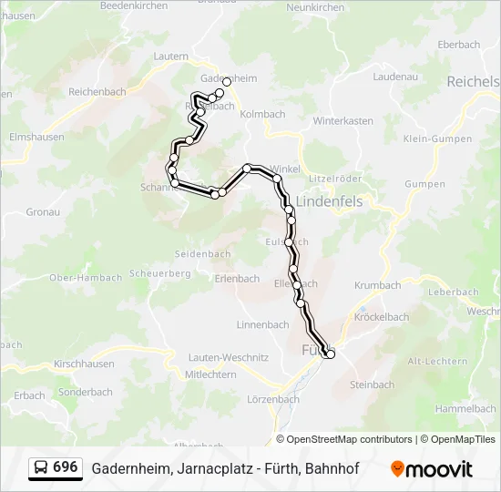 696 Bus Line Map
