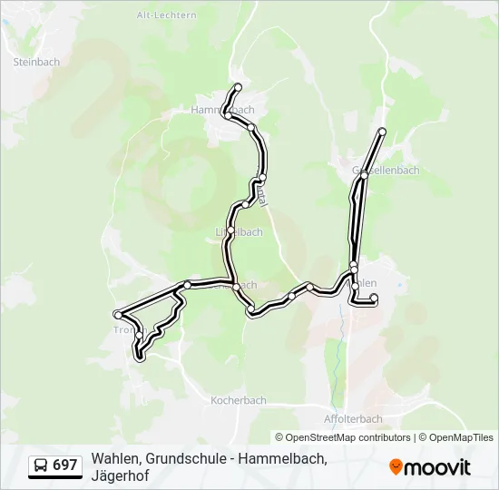 697 Bus Line Map