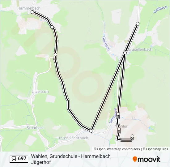 697 Bus Line Map