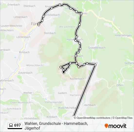 697 Bus Line Map
