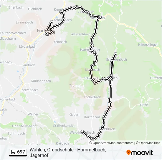 697 Bus Line Map