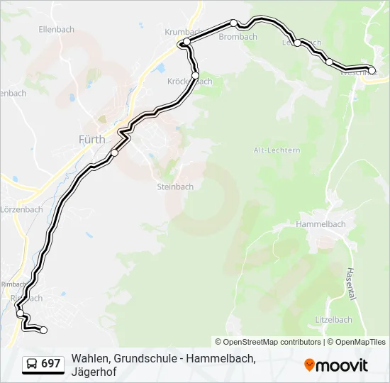 697 Bus Line Map