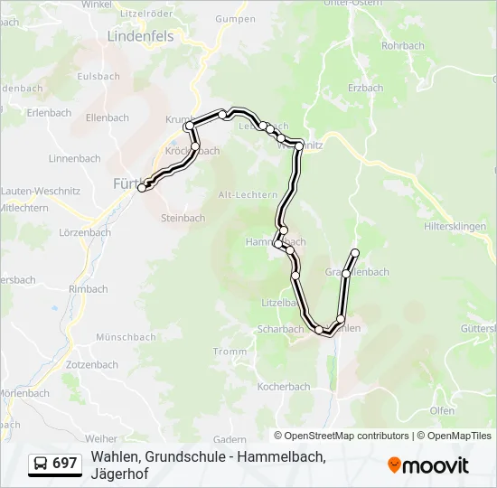 697 Bus Line Map