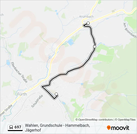 697 Bus Line Map