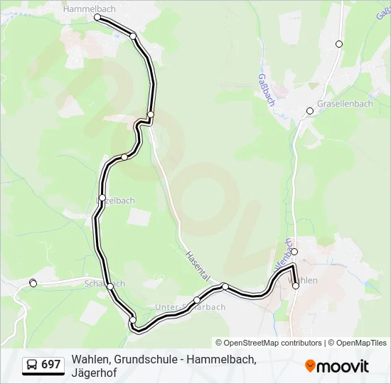 697 Bus Line Map