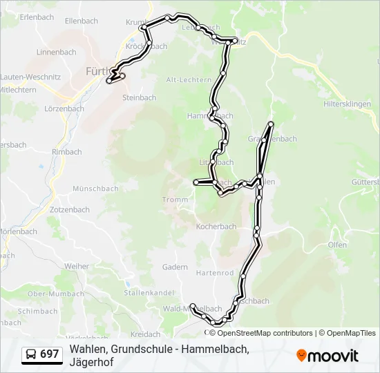 697 Bus Line Map