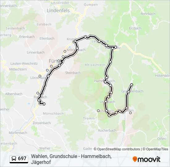 697 Bus Line Map