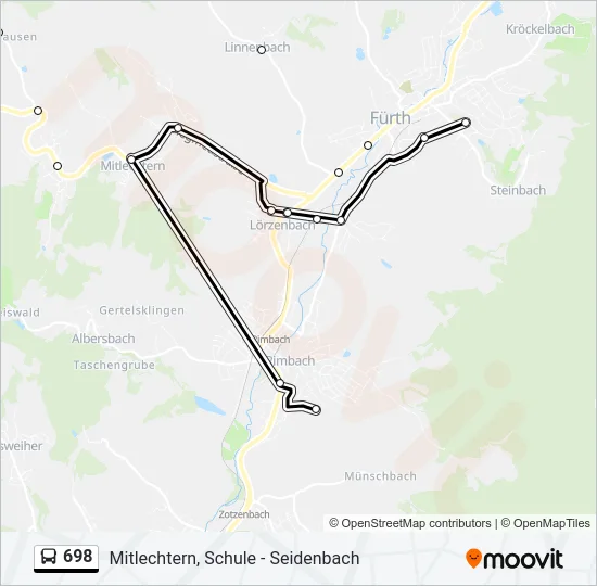 698 Bus Line Map