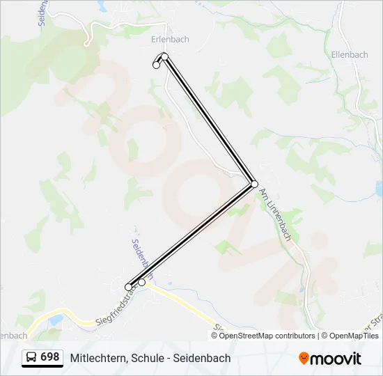 698 Bus Line Map
