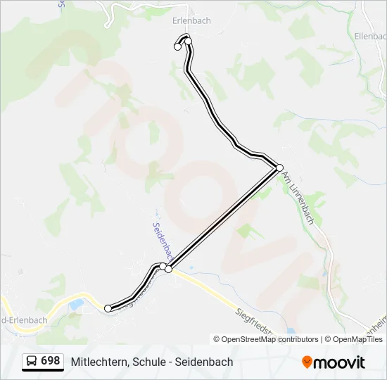 698 Bus Line Map