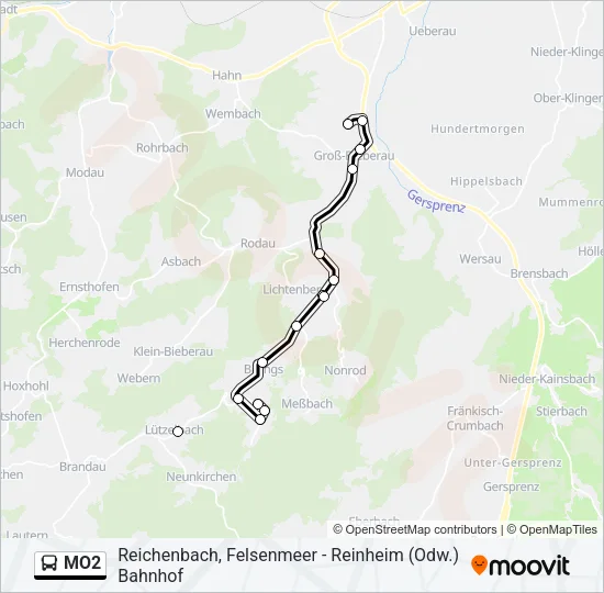 MO2 Bus Line Map