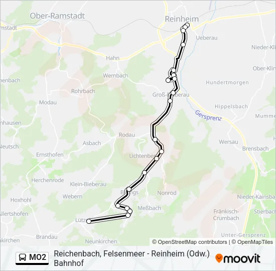 MO2 Bus Line Map