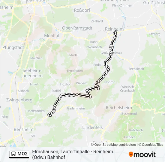 MO2 Bus Line Map
