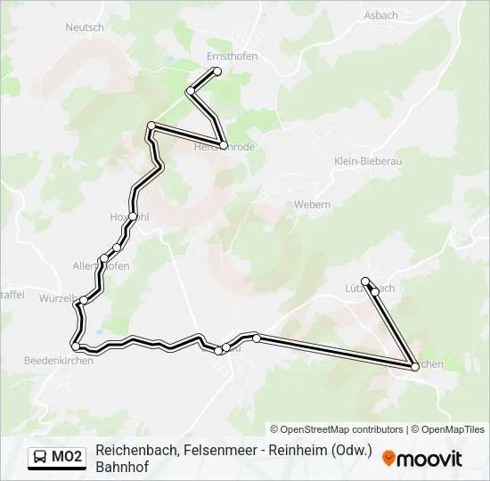 MO2 Bus Line Map