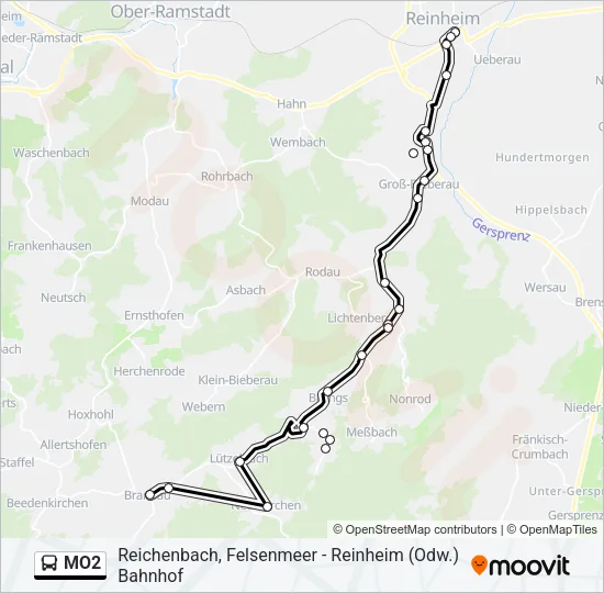 MO2 Bus Line Map