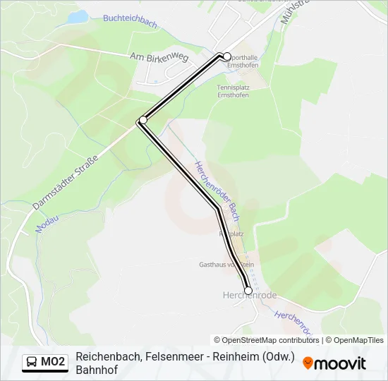 MO2 Bus Line Map