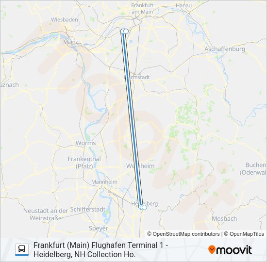 Автобус AIRPORT BUS: карта маршрута